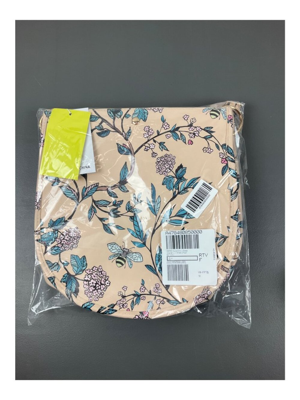 ahdorned Women's Multicolor Floral & Bee Messenger Bag with Bonus Pouch & Dual S